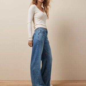 AE Dreamy Drape Super High-Waisted Baggy Wide-Leg Jean